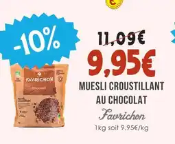 Naturalia Favrichon muesli croustillant au chocolat offre