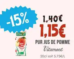 Naturalia Vitamont pur jus de pomme offre