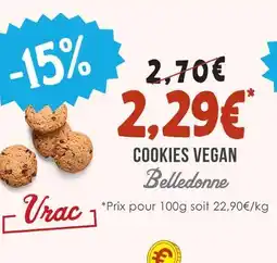 Naturalia Belledonne cookies vegan offre