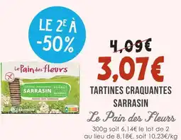 Naturalia Le pain des fleurs tartines craquantes sarrasin offre