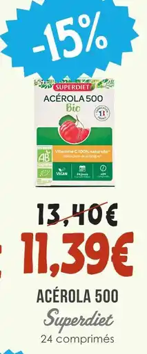 Naturalia Superdiet acérola 500 bio offre