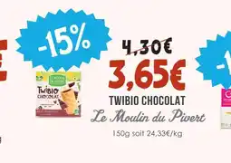 Naturalia Le moulin du pivert twibio chocolat offre
