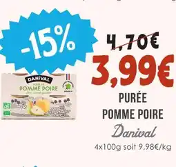 Naturalia Danival purée pomme poire offre