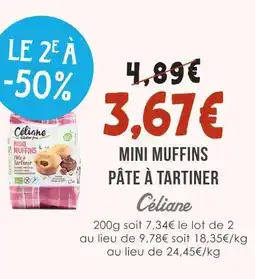 Naturalia Céliane mini muffins pâte à tartiner offre