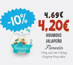 Naturalia Florentin houmous jalapeño offre