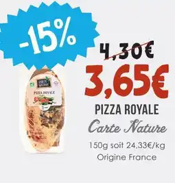 Naturalia Carte nature pizza royale offre