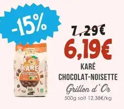 Naturalia Grillon d'or karé chocolat-noisette offre
