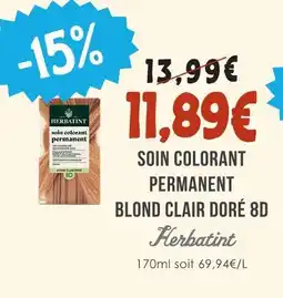 Naturalia Herbatint soin colorant permanent blond clair doré 8d offre