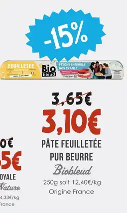 Naturalia Biobleud pâte feuilletée pur beurre offre