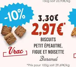 Naturalia Baramel biscuits petit épeautre, figue et noisette offre