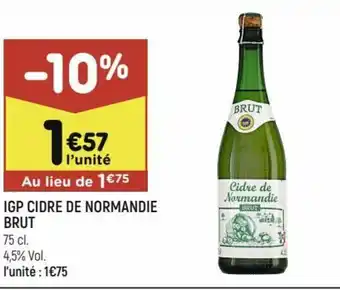 Leader Price IGP Cidre de Normandie Brut offre