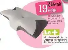 Kandy Oreiller ergonomique offre