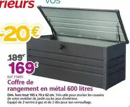 Provence Outillage Dim - coffre de rangement en métal 600 litres offre