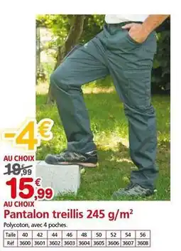 Provence Outillage Pantalon treillis 245 g/m2 offre