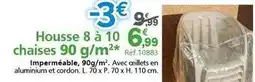 Provence Outillage Housse 8 à 10 chaises 90 g/m2+ offre