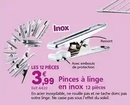 Provence Outillage Pinces à linge en inox 12 pièces offre