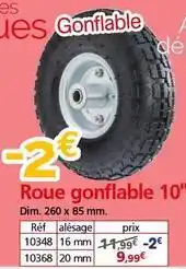 Provence Outillage Dim - roue gonflable 10'' offre