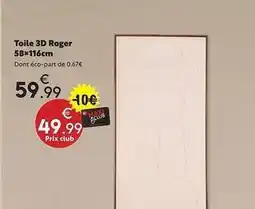 Maxi Bazar Roger - toile 3d 58x116cm offre