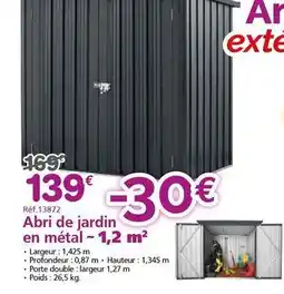 Provence Outillage Abri de jardin en métal offre