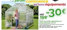 Provence Outillage Dim - serre de jardin aluminium et polycarbonate offre