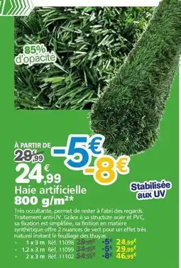 Provence Outillage Stabilo - haie artificielle offre