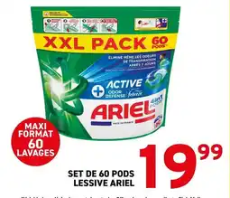 Trafic Ariel - set de 60 pods lessive offre