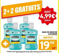 Trafic Listerine - bain de bouche offre