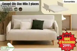 Maxi Bazar Canapé clic clac milo 2 places offre