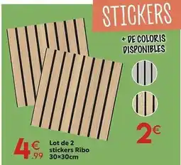 Maxi Bazar Lot de 2 stickers ribo offre