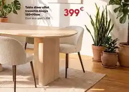 Maxi Bazar Table diner effet travertina offre