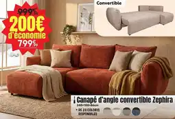 Maxi Bazar Canapé d'angle convertible zephira offre
