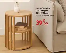 Maxi Bazar Table d'appoint slat 1 etagère offre
