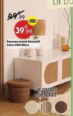 Maxi Bazar Panneau mural décoratifs colva 240x60cm offre