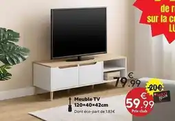 Maxi Bazar Lu - meuble tv 120x40x42cm offre