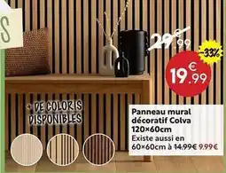 Maxi Bazar Panneau mural décoratif colva 120x60cm offre