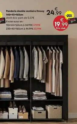 Maxi Bazar Penderie double vestaire dressy offre