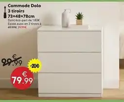 Maxi Bazar Commode dolo 3 tiroirs offre
