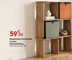 Maxi Bazar Rangement modulable 6 cases offre