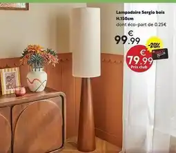 Maxi Bazar Lampadaire sergio bois offre