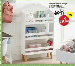 Maxi Bazar Promo - bibliothèque nuage 58x18x100cm offre