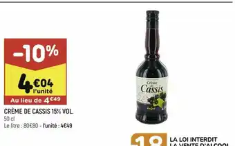 Crème de Cassis 15% vol.