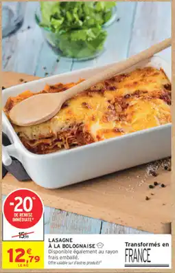 Intermarché Contact LASAGNE À LA BOLOGNAISE offre