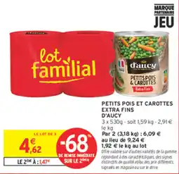 Intermarché Express d'aucy Petits pois & carottes offre