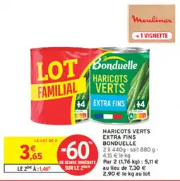 Intermarché Express Bonduelle Haricots Verts Extra Fins offre