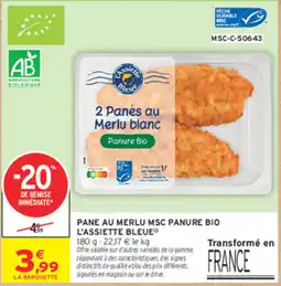 Intermarché Contact L'ASSIETTE BLEUE Pané au merlu offre