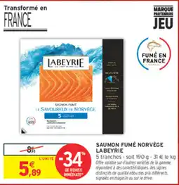 Intermarché Contact LABEYRIE SAUMON FUMÉ NORVÈGE offre