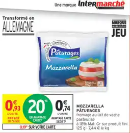 Intermarché Contact Páturages Mozzarella offre