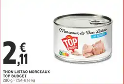 Intermarché Contact TOP BUDGET THON LISTAO MORCEAUX offre
