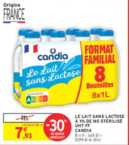 Intermarché Contact Candia Le Lait sans Lactose offre