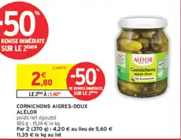 Intermarché ALÉLOR Cornichons aigres-doux offre